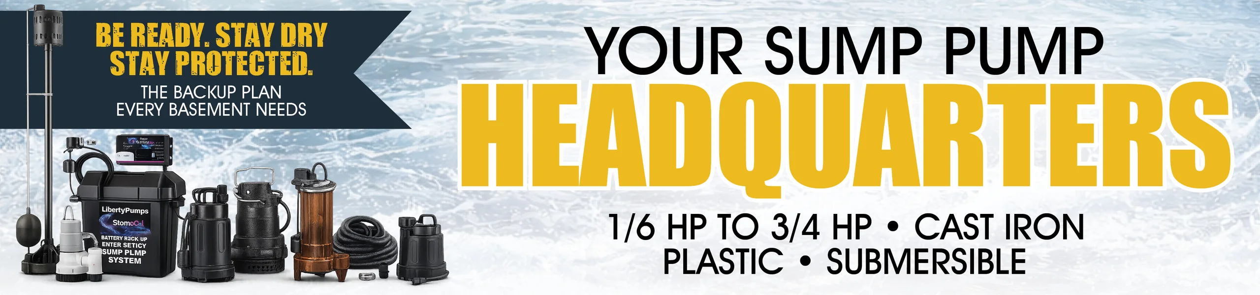 HEP Sales massive selection of sump pumps